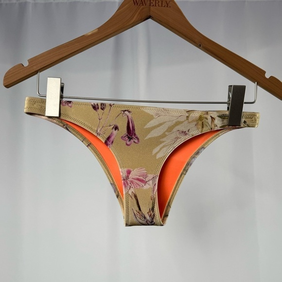 TRIANGL Neoprene Floral Bikini Bottom in Brown Purple Size Small - Picture 1 of 5